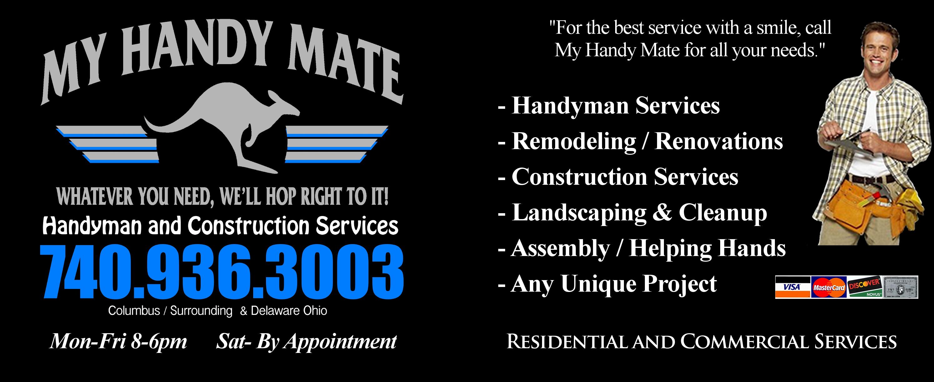 Columbus OH and Delaware OH Handyman Services