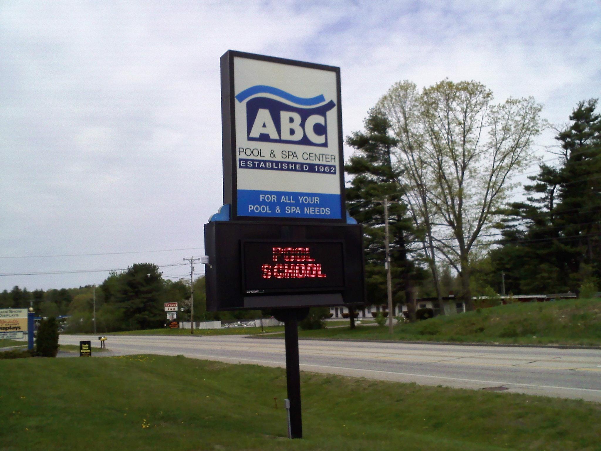 ABC Pool & Spa Center Sign