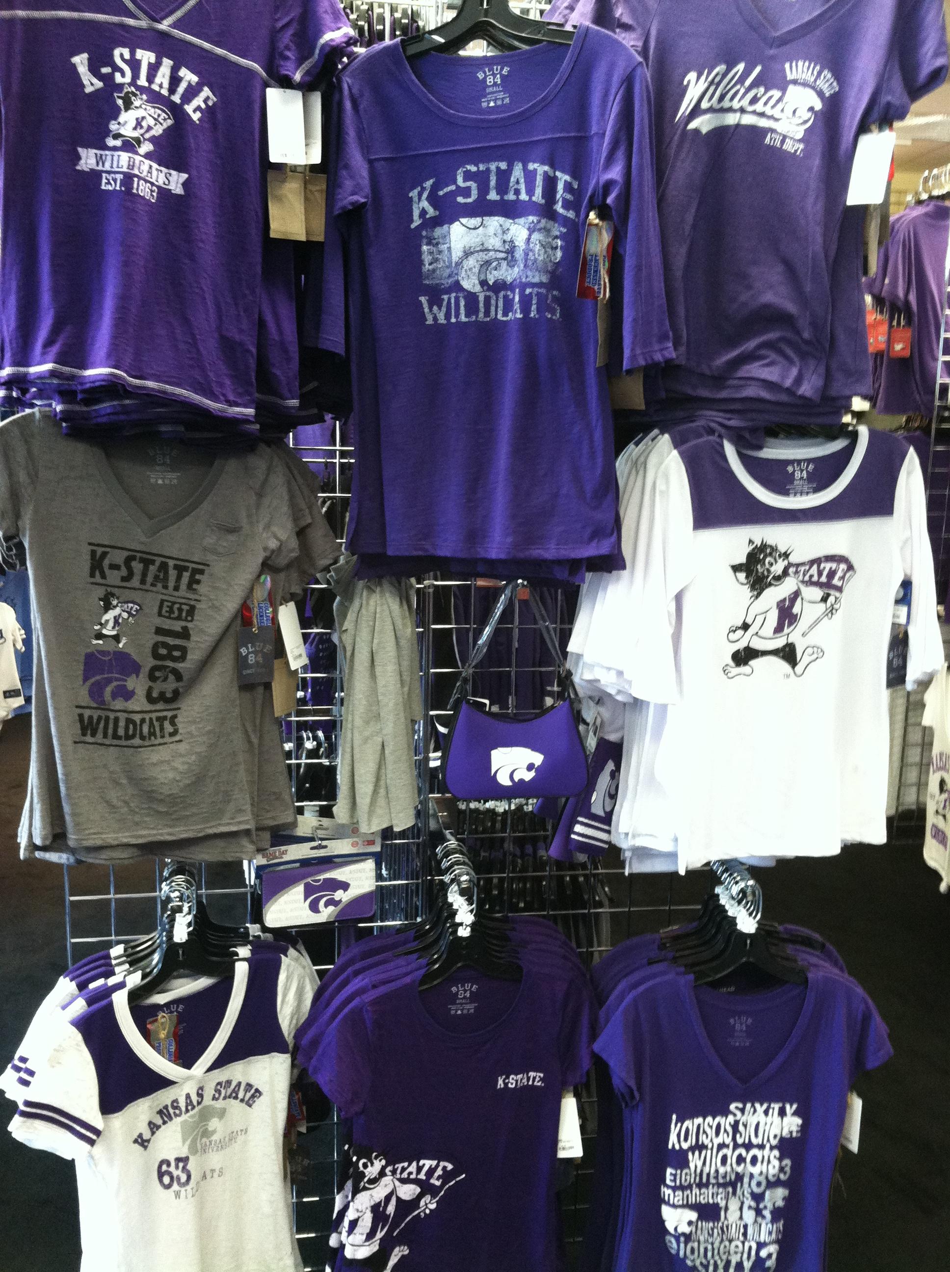 We have plenty of K-State Wildcats t-shirts, KSU tank tops, Wildcats hats,  Kansas State shorts and any K-State fan apparel you might need!