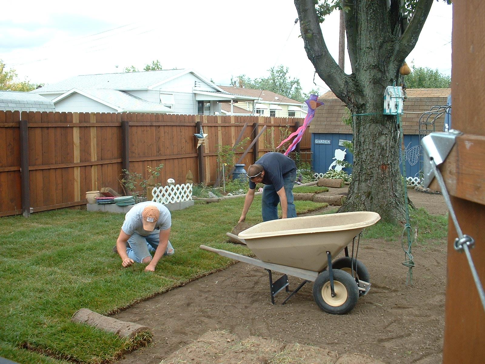 laying sod