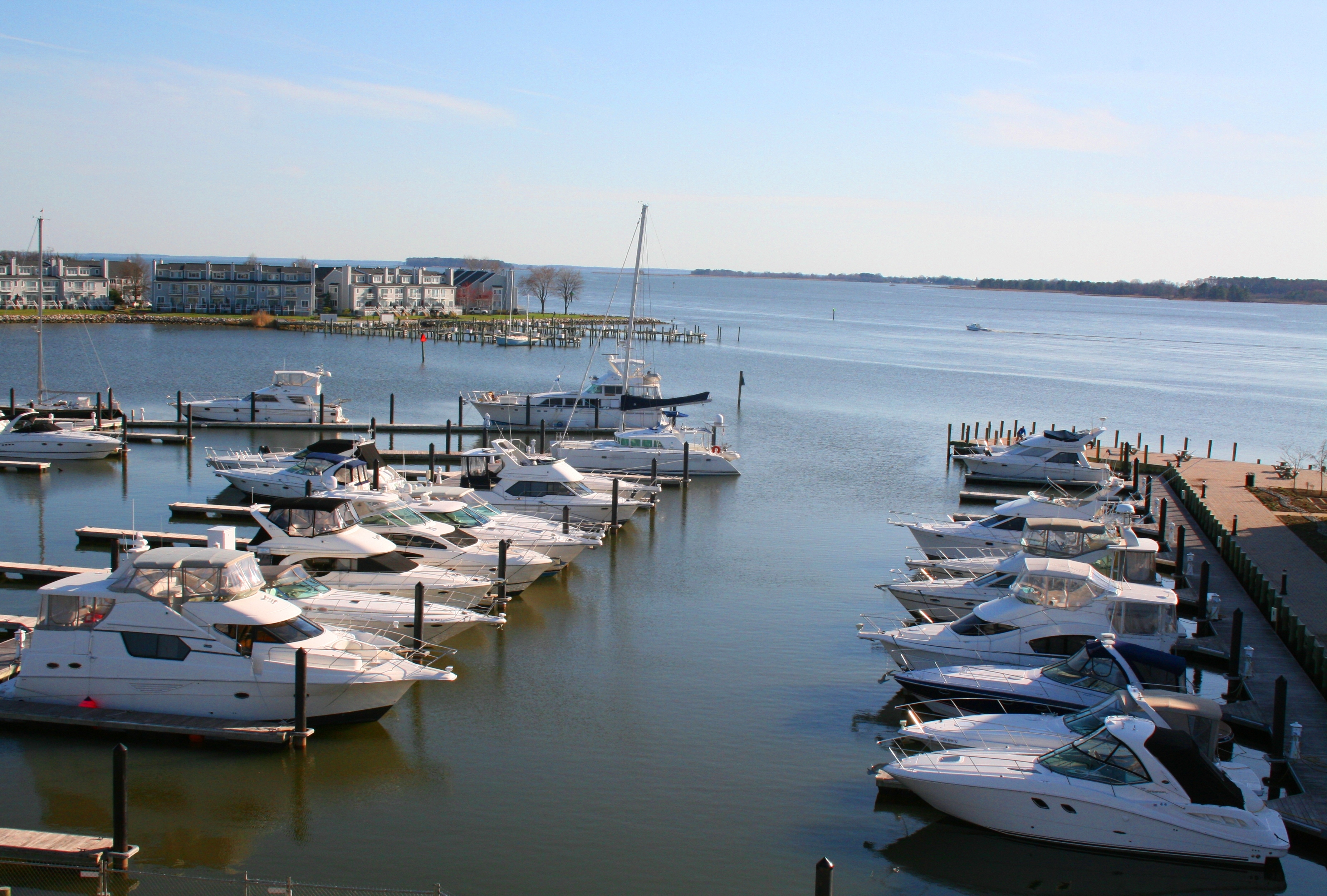 Peaceful marina in a sheltered cove