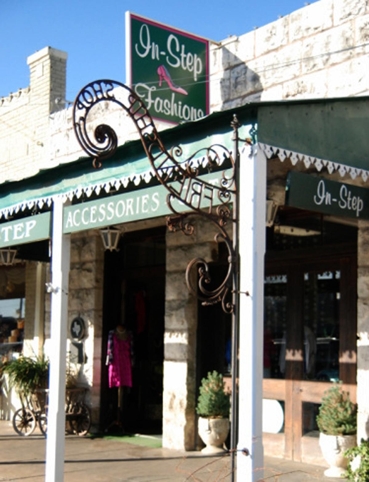 In-Step is located in a historic building on Main Street, Fredericksburg, TX.