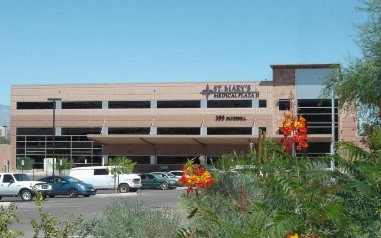 Office building from the main parking lot