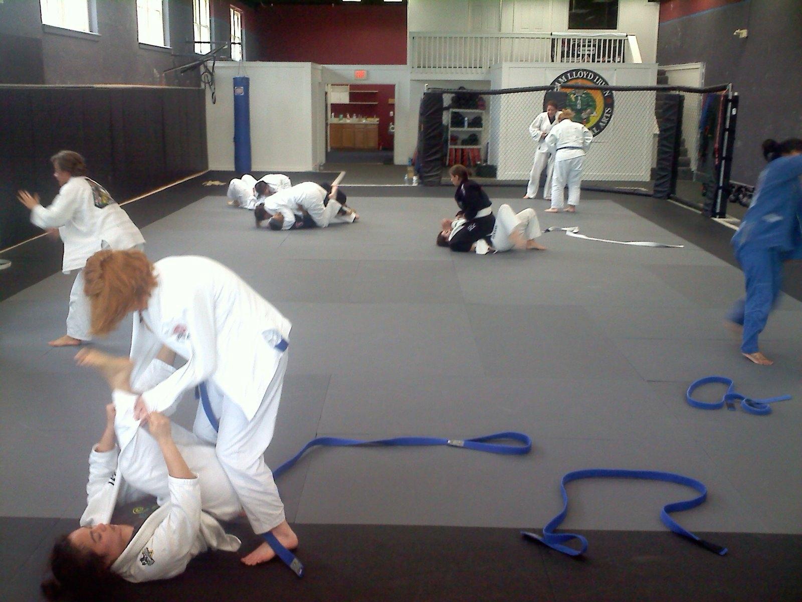 Women's Brazilian Jiu Jitsu training