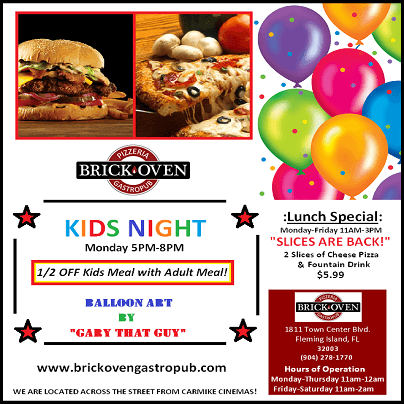 Monday - Kid's Night 5pm - 8pm