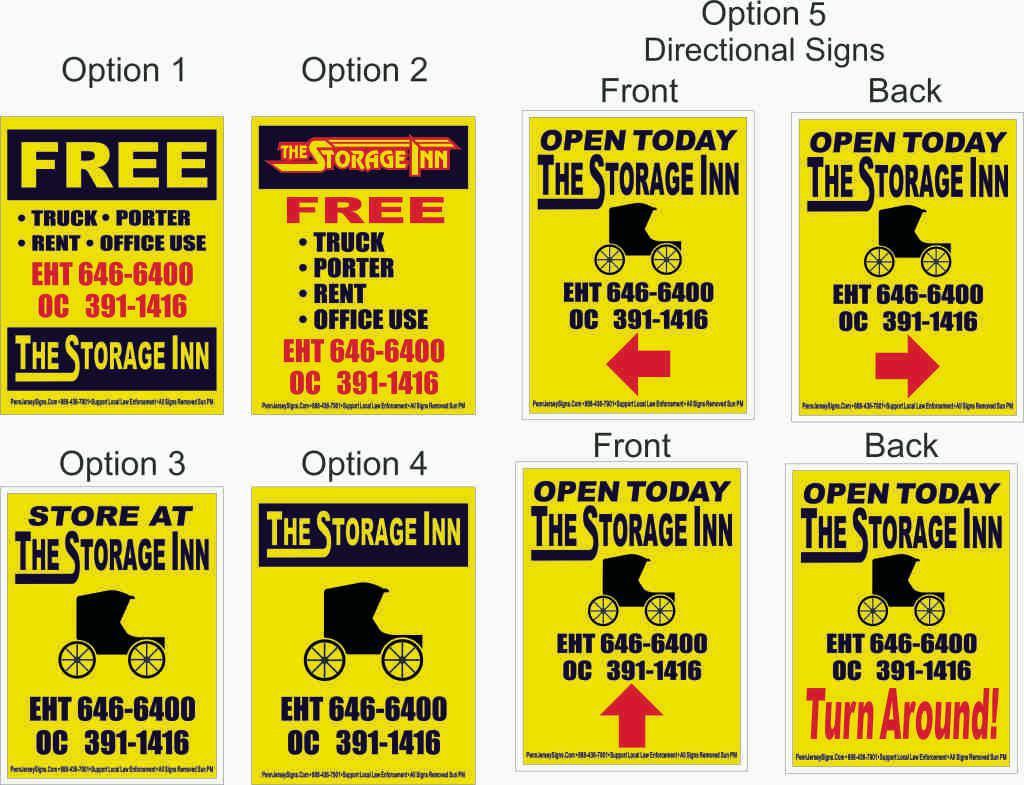 Ministorage signs