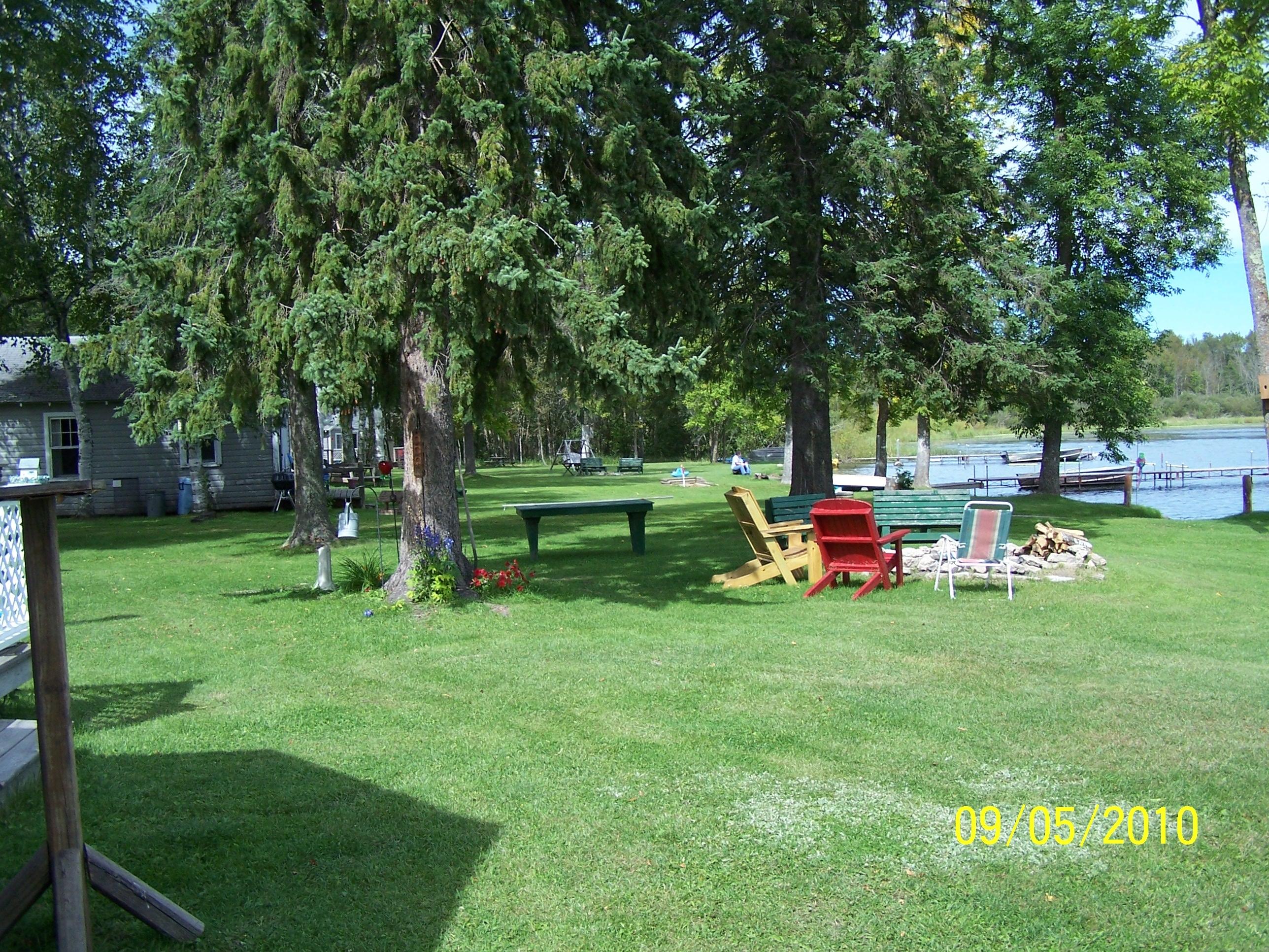 Our cabins are located close to each other and to the lake on flat ground!