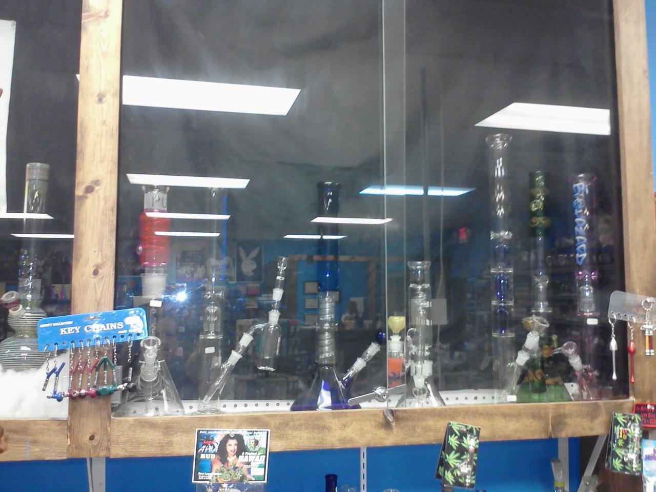 Large Glass-On-Glass water pipes at Aggression Studios, Anderson SC  29624, roor, highline, kush, BioHazard and more