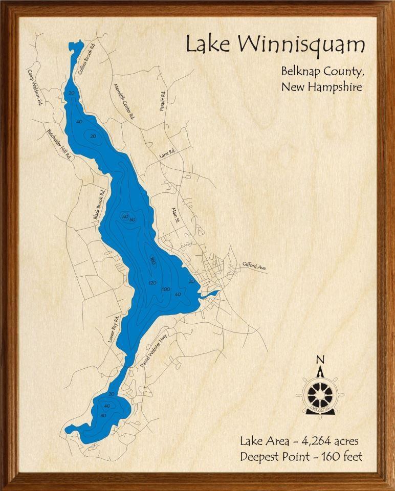 A Map of Lake Winnisquam