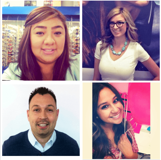 Our Wonderful Staff at Optica! Rosa, Joanna, Alex and Bianca!