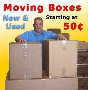 New and 100% Recycled used Moving Boxes from $0.50