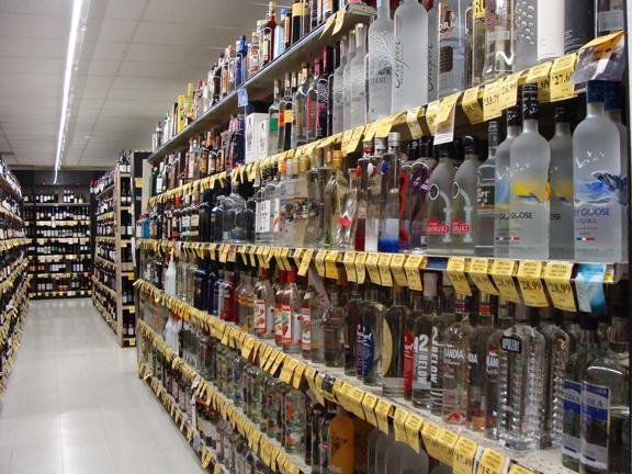 Wide selection of liquors