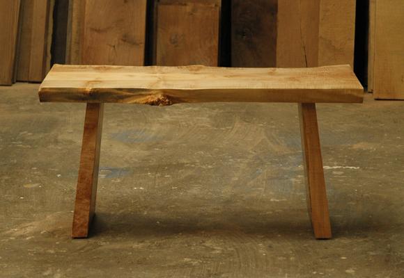 Live Edge Big Leaf Maple Bench