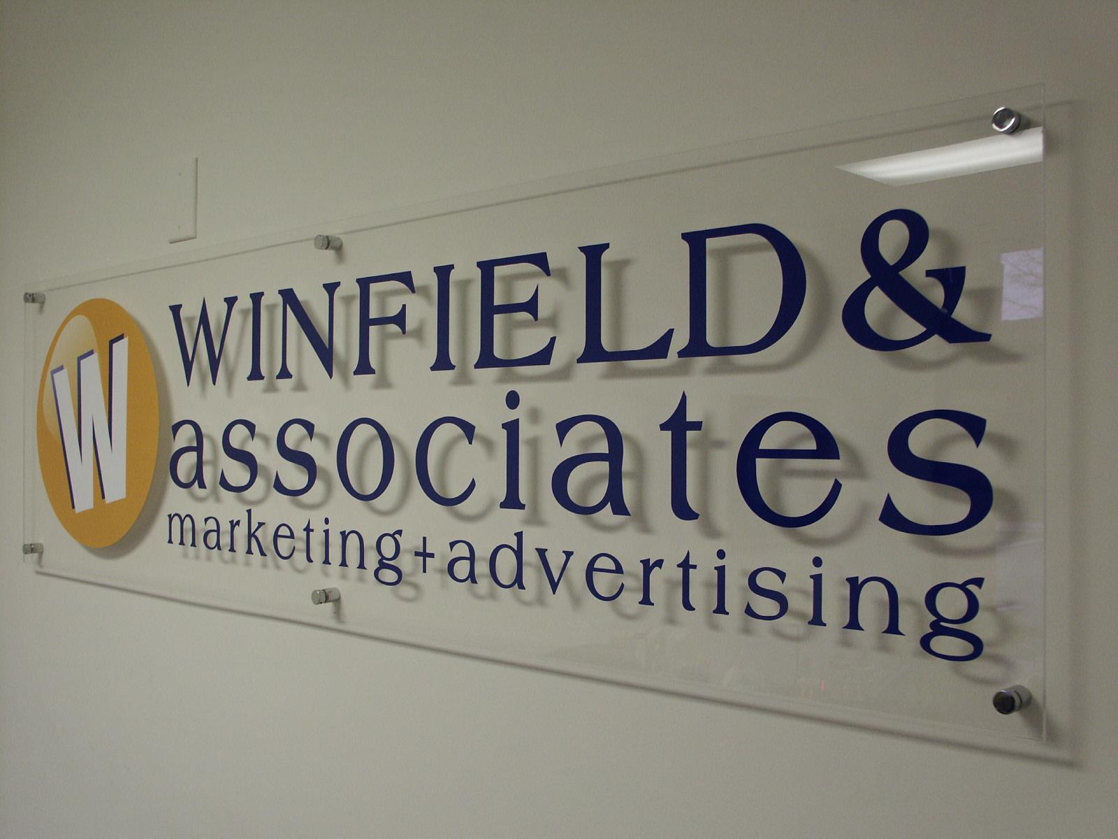 Winfield & Associates Marketing & Advertising office sign