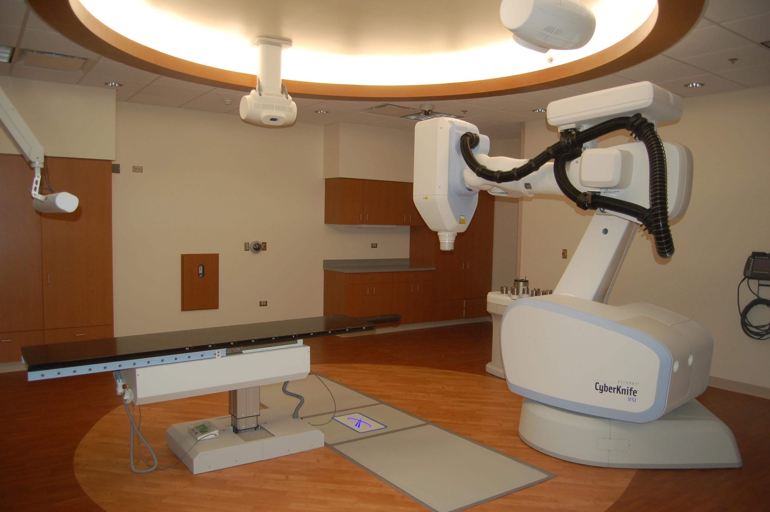 A view of the CyberKnife treatment room at our center.