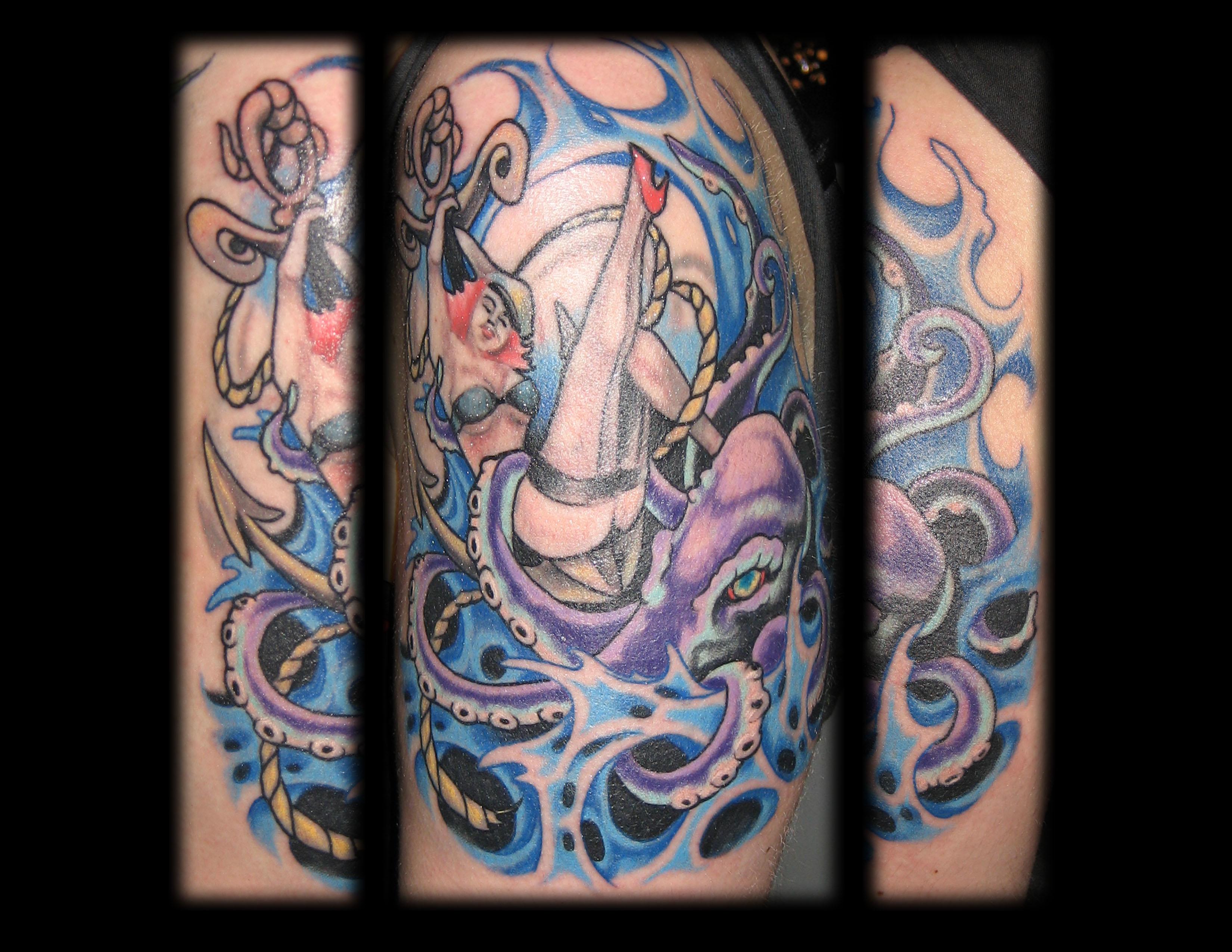 Octopus Pinup Tattoo