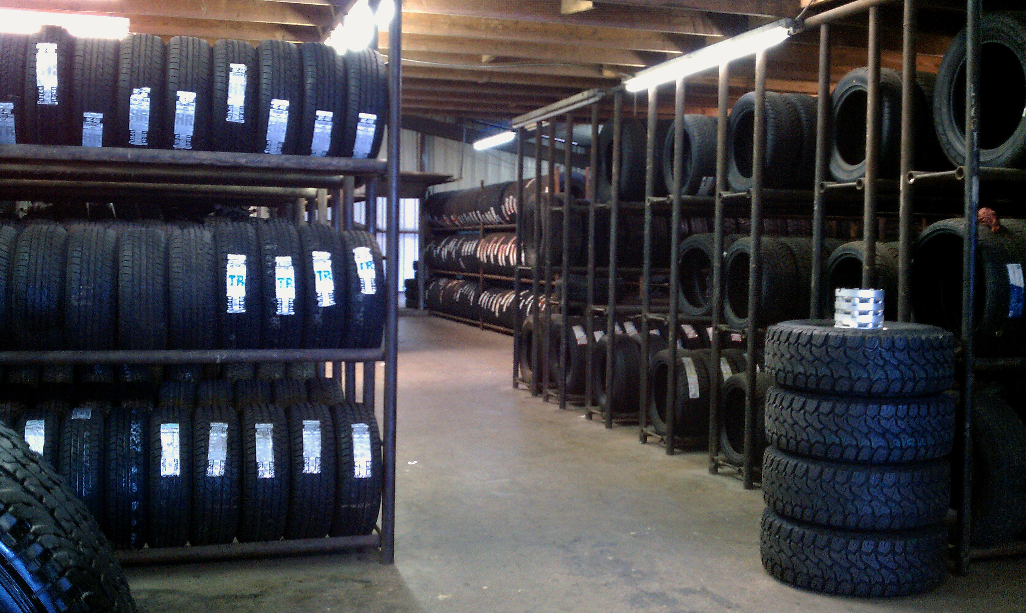 Most NEW major brand car & light truck tires in stock