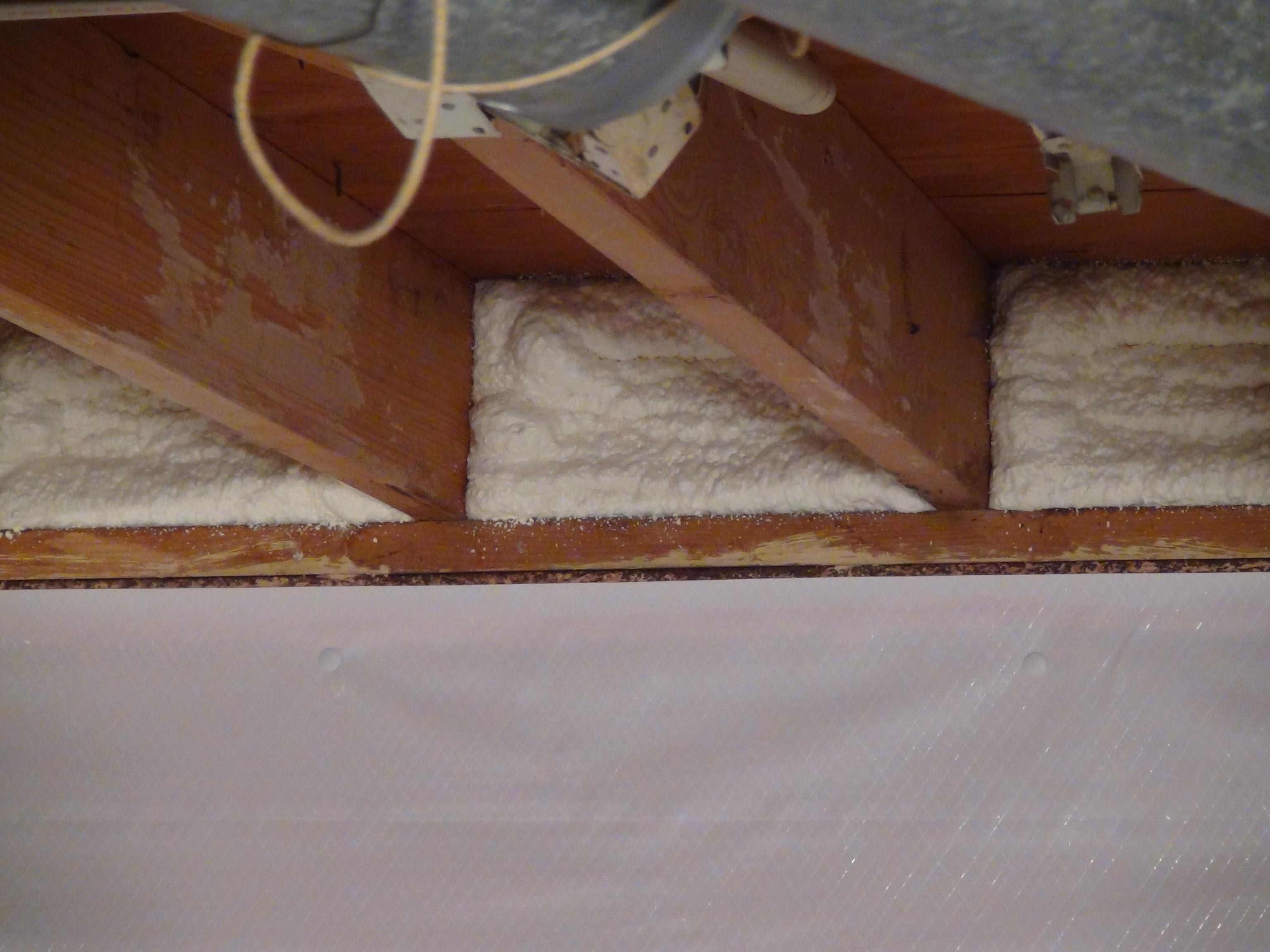 Crawl Space Vapor Barrier with Spray Foam Insulation