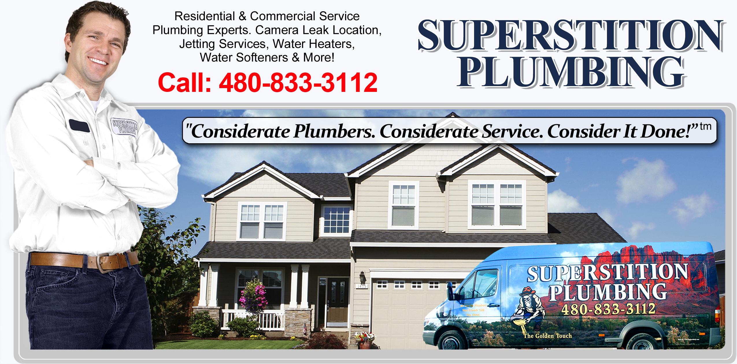 Considerate Plumbers. Considerate Service. Consider It Done!