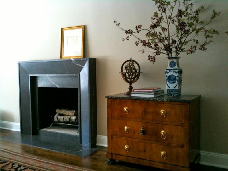 Graphite Marble Fireplace Surround