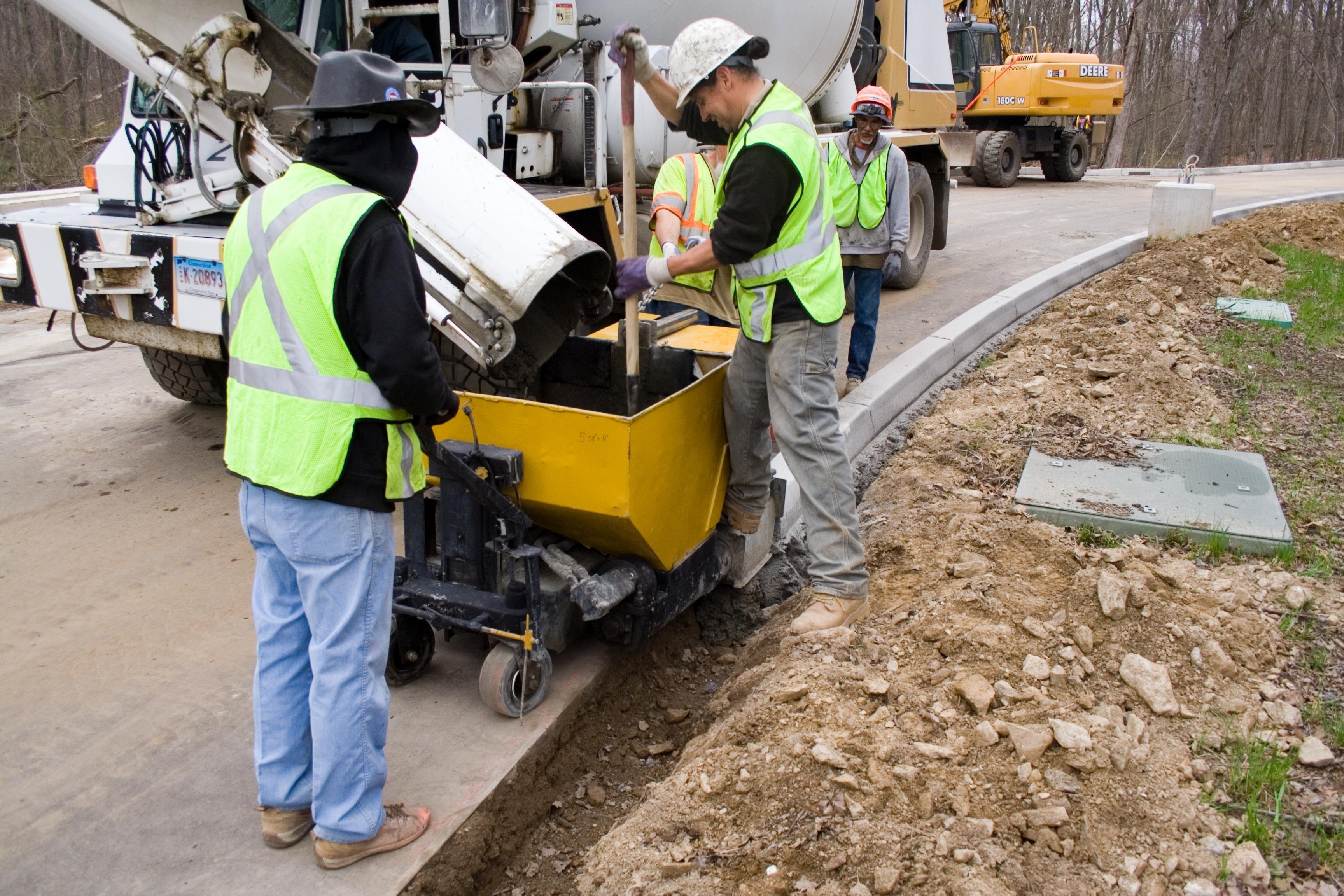 Extruded Curb Installation