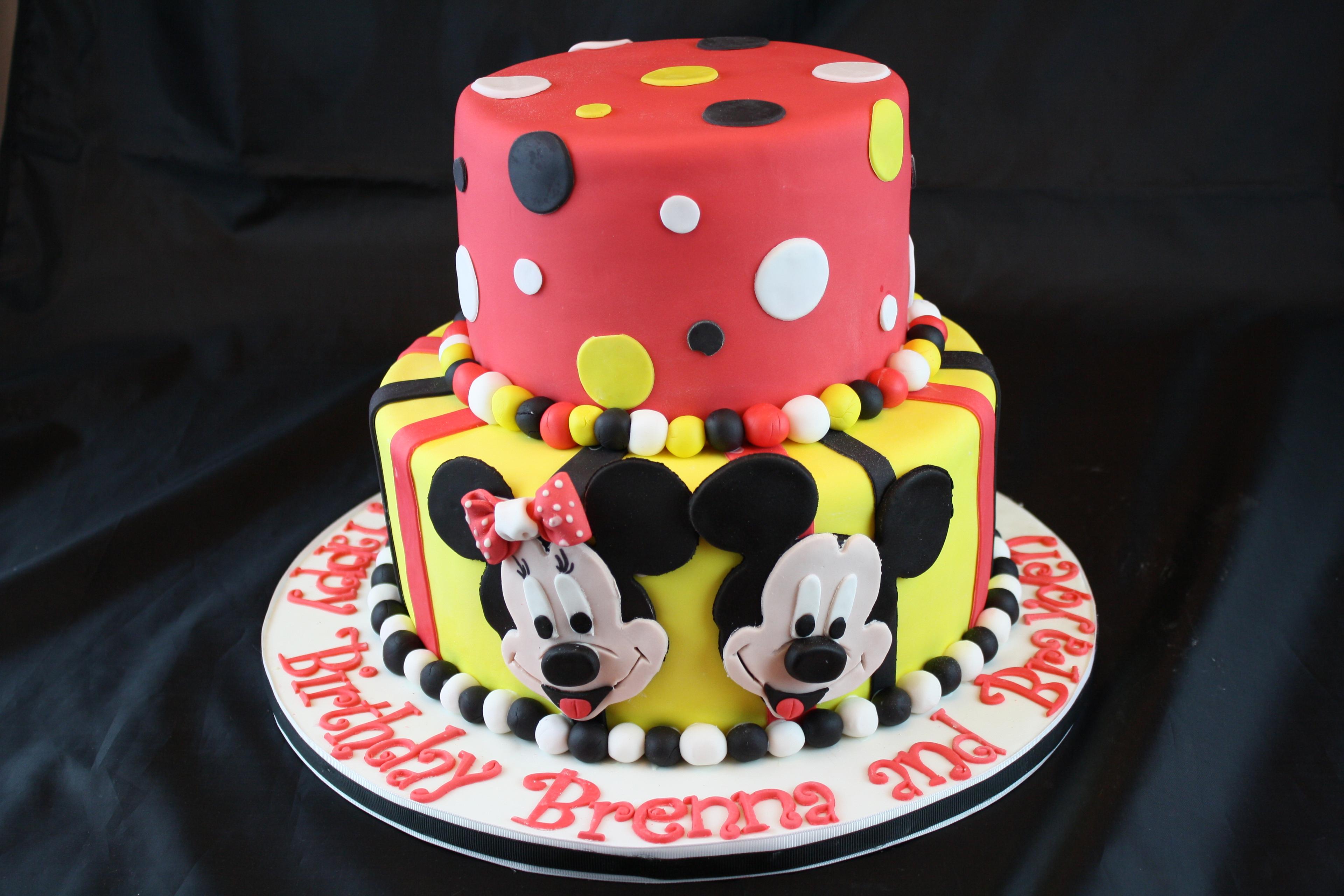 Mickey Minnie Birthday Cake