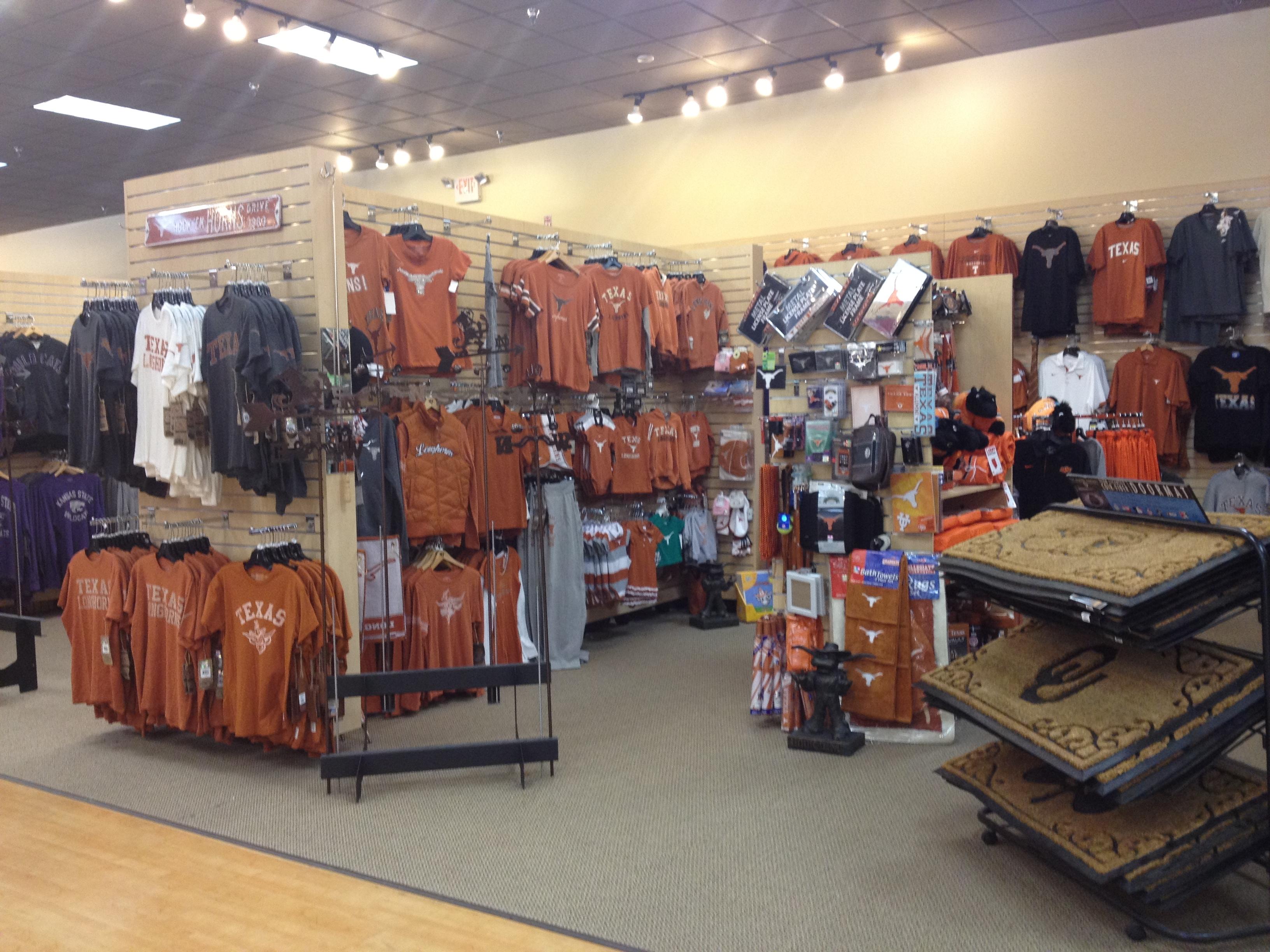 We have plenty of Texas Longhorns t-shirts, Longhorns tank tops, UT hats, Texas shorts and any other Texas Longhorn fan apparel you might need!