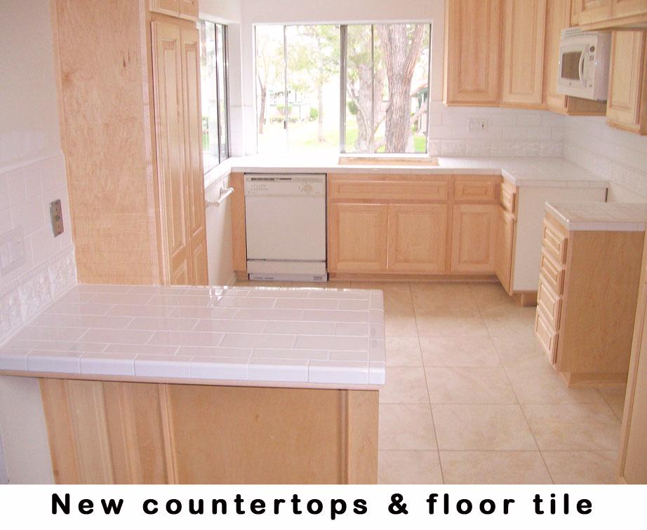 Tile counter tops