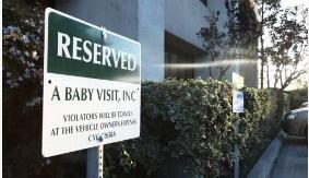 A Baby Visit reserved parking