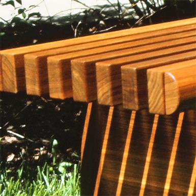 Multi-purpose bench (detail). Private residence, Skokie, Illinois