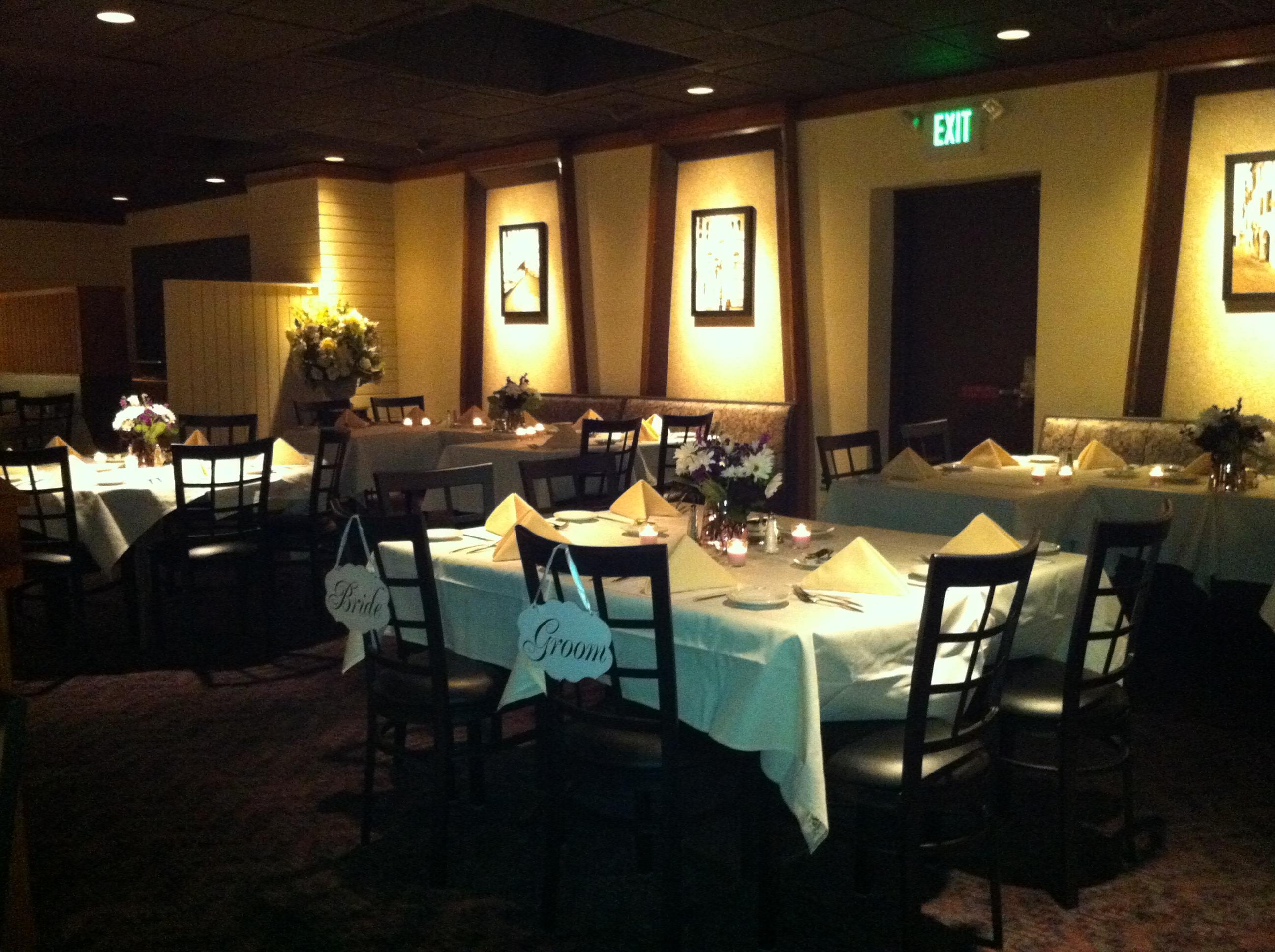 Mezzanine Dining Room Rehearsal Dinner