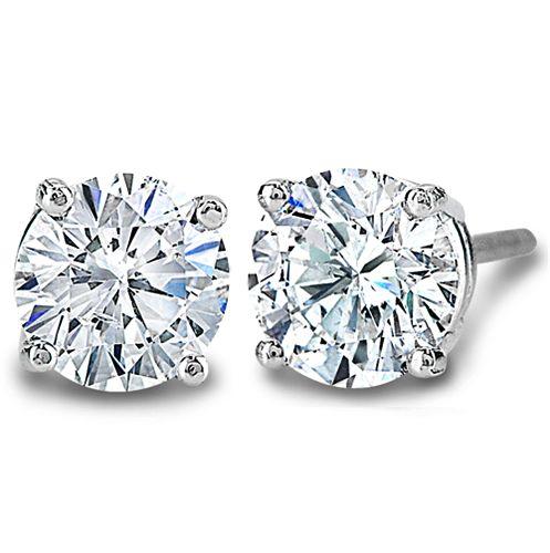 Fine Cut Diamond Stud Earrings