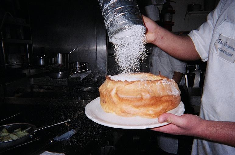 Dutch Baby being "dusted"!