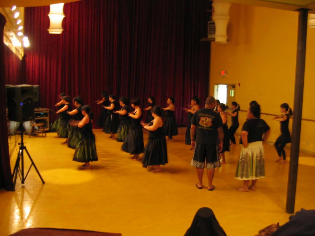 Hula Master Pono teaches company class