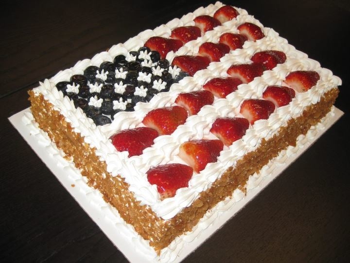 Berries Flag Cake