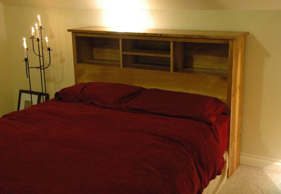 Oregon White Oak Storage Headboard