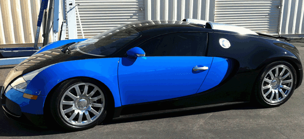 bugatti veyron with dark window tinting in san diego