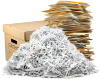 Bring in the documents that you need shredded