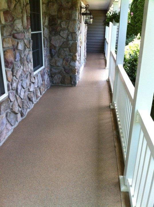 Not just for garages!  Our floor coatings worked beautifully on this customer's front porch!