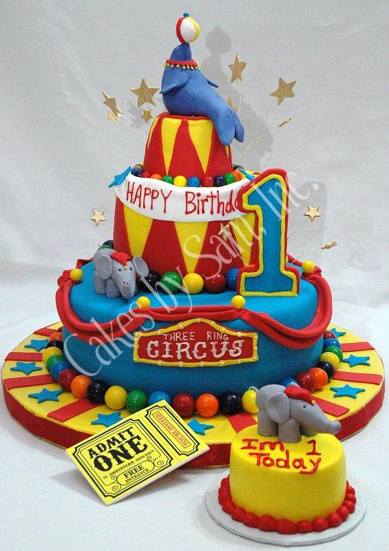 1st Birthday Circus Cake