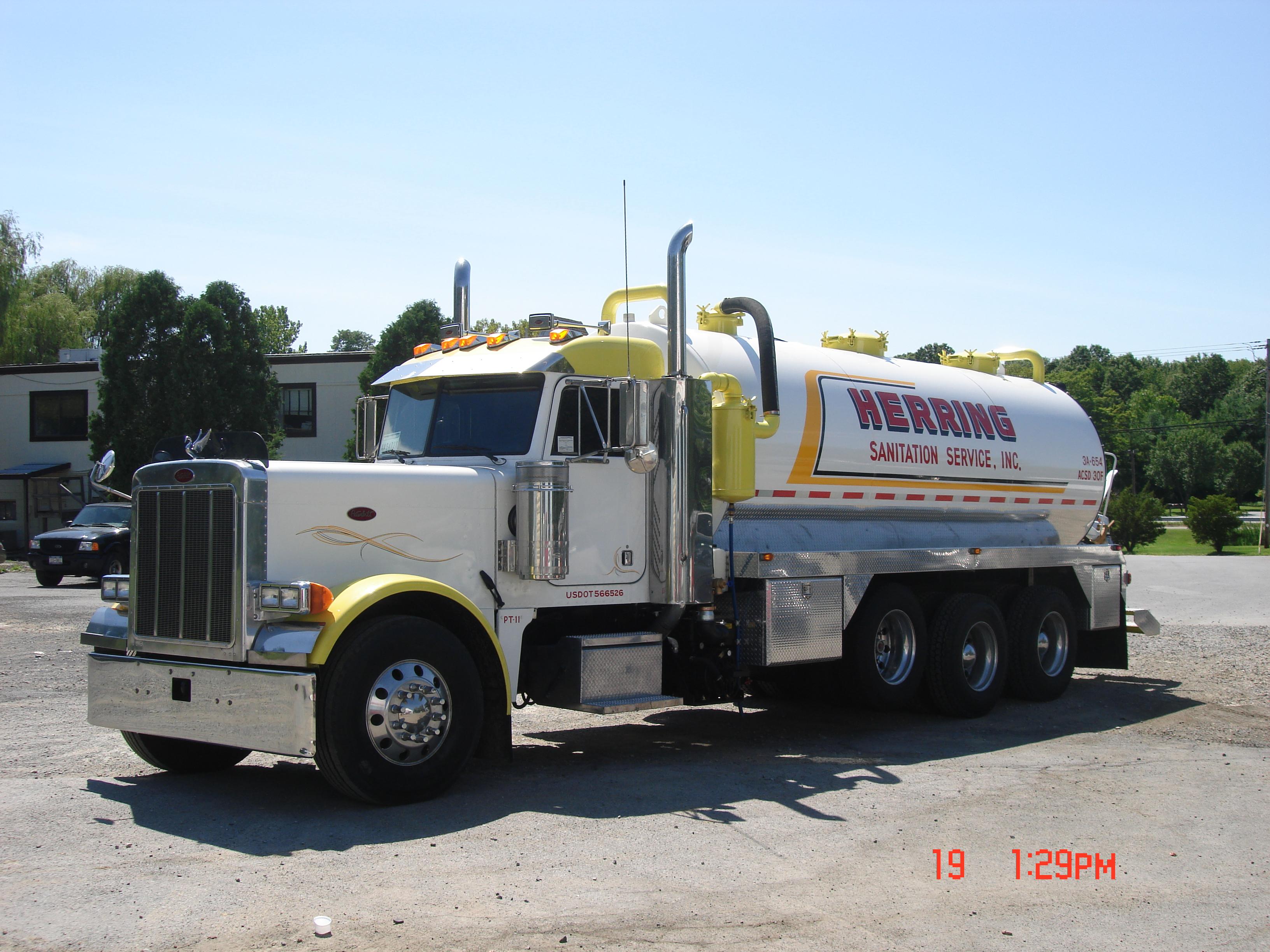 One of Herring Sanitation Septic Trucks