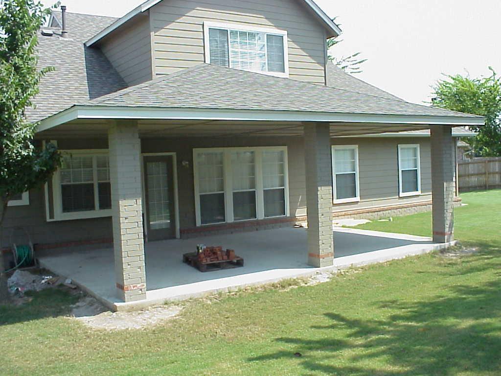 Wood and Brick Patio Cover