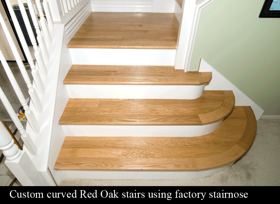 Oak Steps with curves