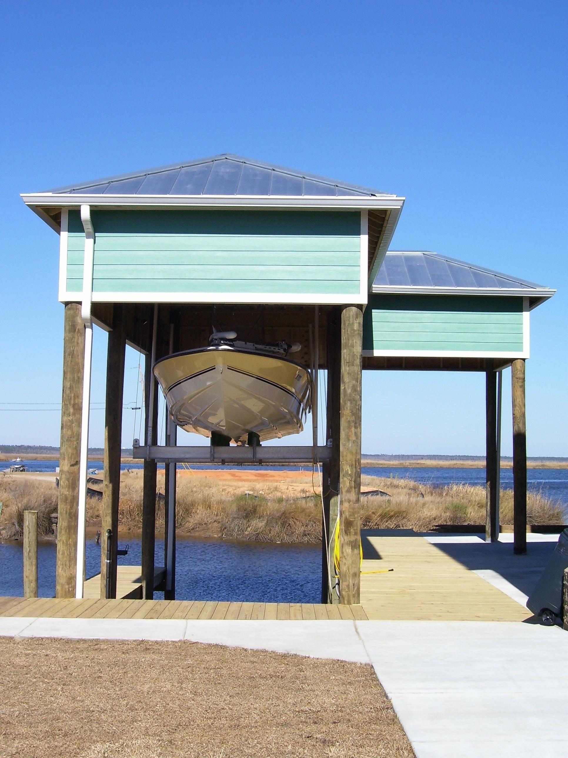 Boathouse and Boat Lift in Bay St. Louis, MS