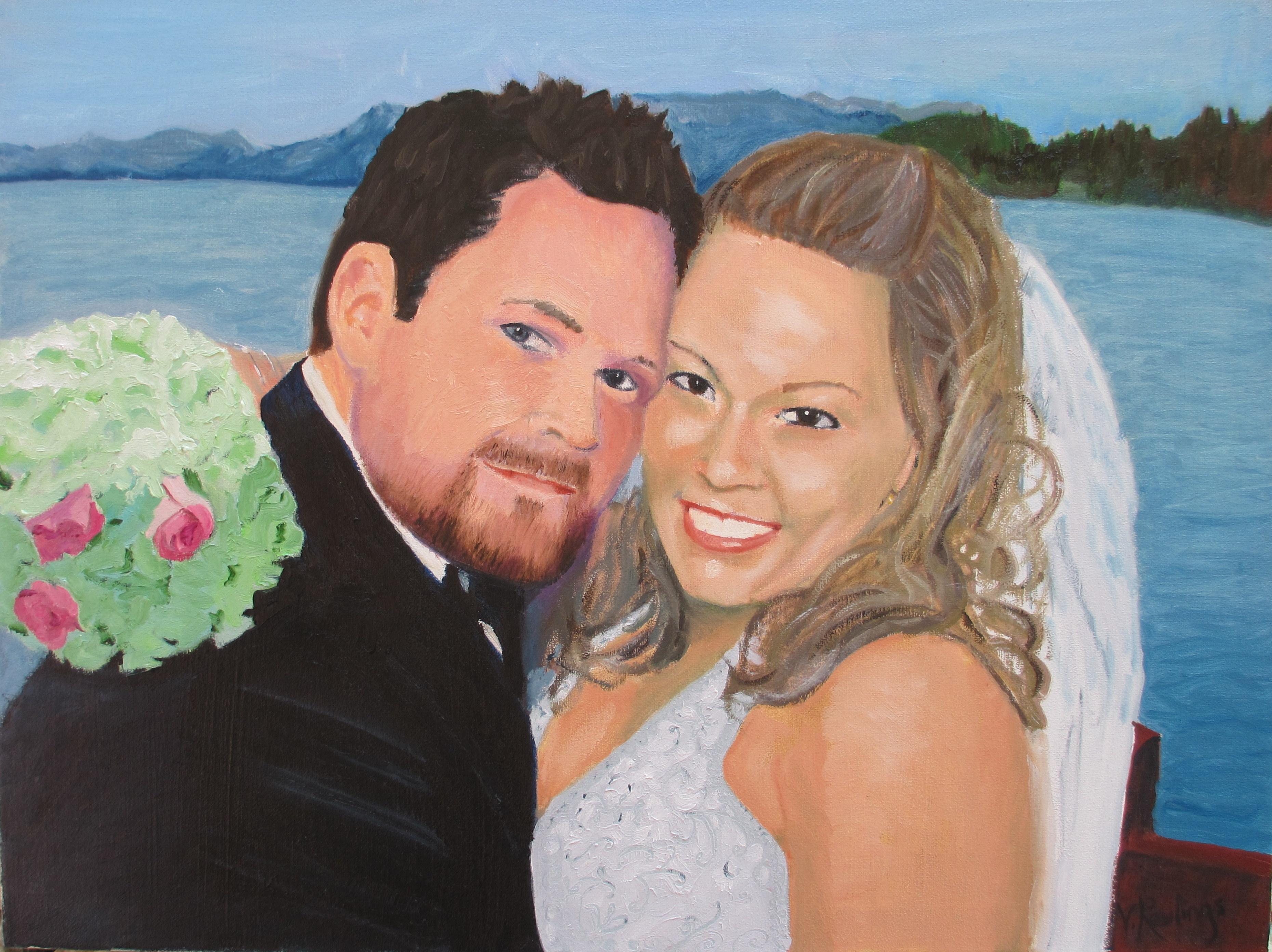 Wedding Portrait (Oil on Canvas)