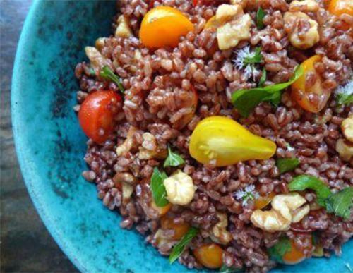 A delicious look at one of the numerous ways Bhutan Red Rice can be served