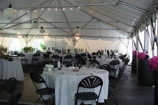 Special event tent, tables and chairs rental