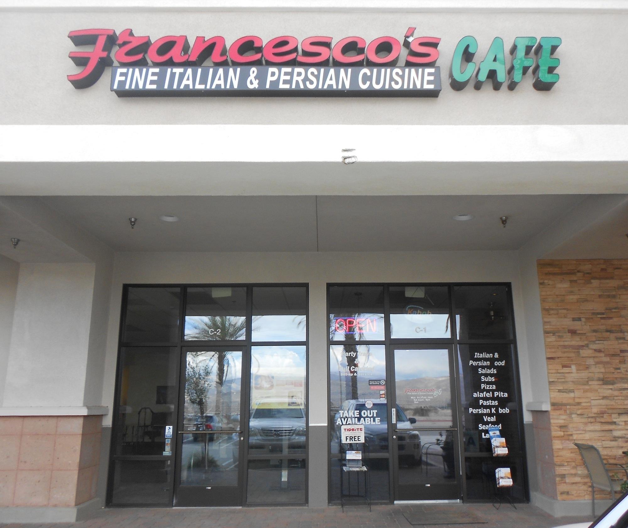 Francesco's Cafe, Fine Italian and Persian Cuisine