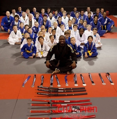 Professor Herman Young & students at Champion BJJ MMA Academy in Mansfiled, TX.