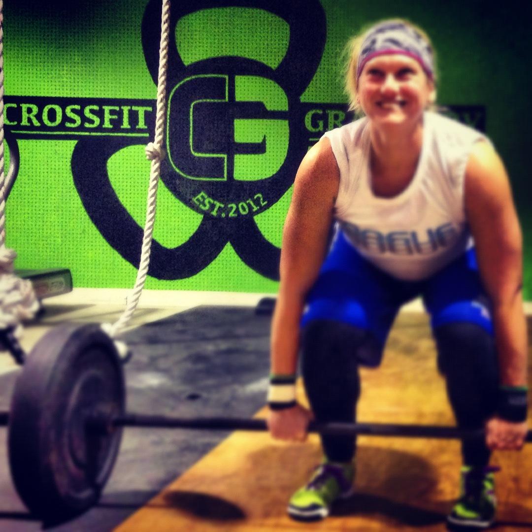 Leah on the deck, @ CrossFit Granbury!